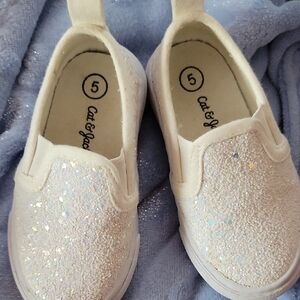 Cat & Jack Glitter Slip-On Sneakers in Light Pink Cream